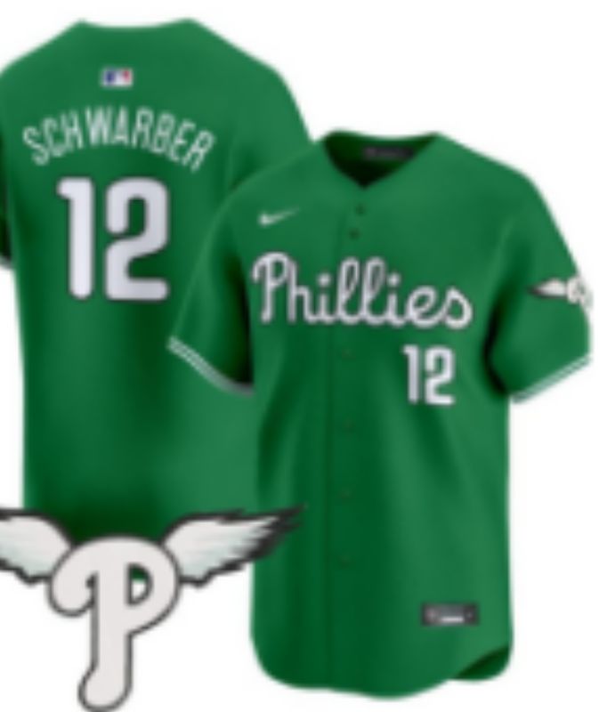 Men 2026 Philadelphia Phillies #12 Schwarber Green Game Nike MLB Jersey style 0016->philadelphia phillies->MLB Jersey